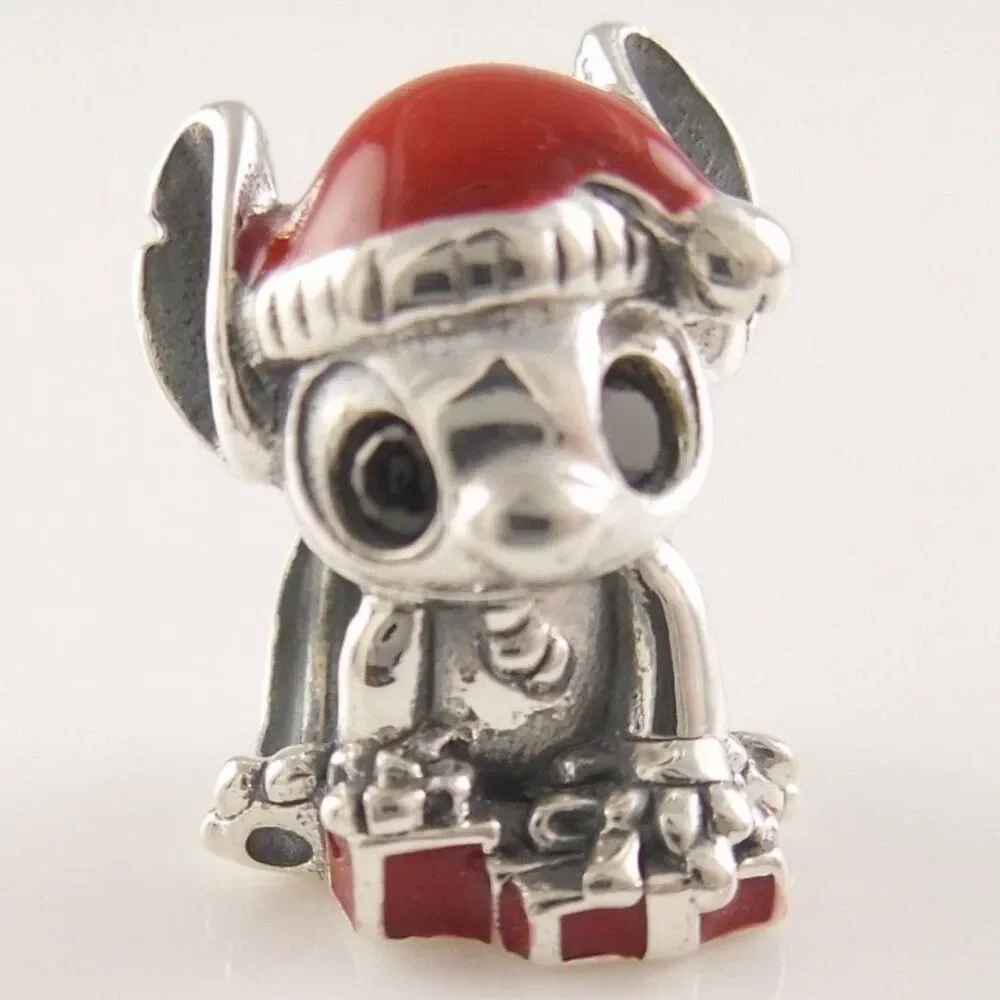 NWOT Stitch Christmas Disney x Pandora FIT Silver Charm 798452C01